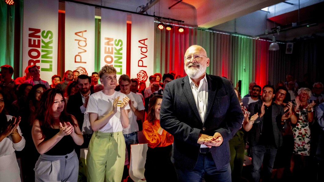 Frans Timmermans tijdens de presentatie op 22 augustus in de Caballero Fabriek